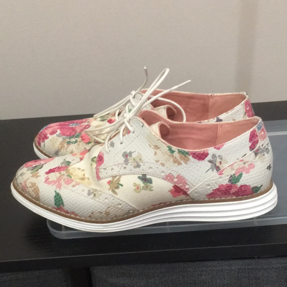 Cole Haan Grand OS laceup floral oxfords sz 7.5